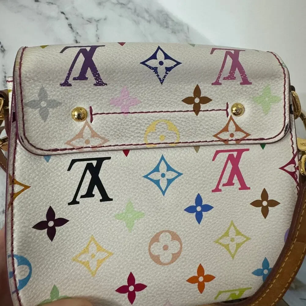 Louis Vuitton Multicolor Heartbreaker Bag Monogram Crossbody Vintage White LV